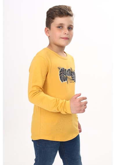 Toontoy Kids Toontoy Erkek Çocuk Baskılı Tişört Hardal