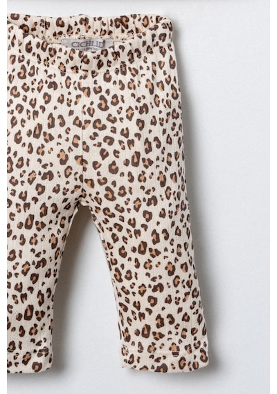 Durukoza Kız Bebek Leopar Taytlı Takım Krem