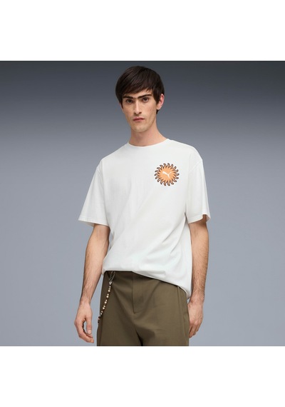 Puma Sunset Drive Relaxed Erkek Beyaz T-shirt 634395