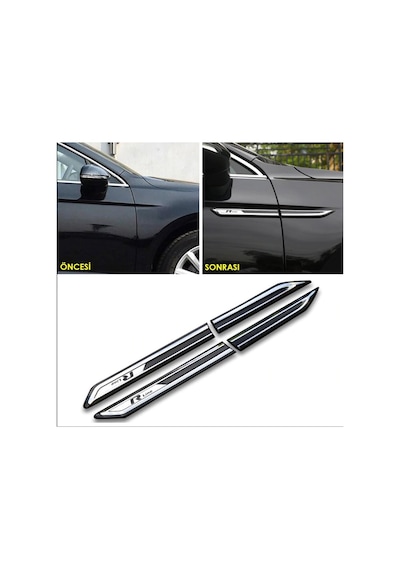 S-Dizayn  Volkswagen Passat B8 Abs Krom Çamurluk Çıtası 4 Prç. R Line 2015