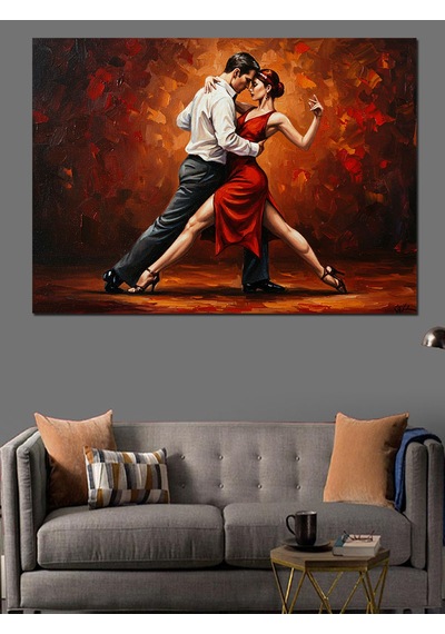 Tutkulu Tango Dansı Dekoratif Kanvas - Mdf Ahşap Tablo