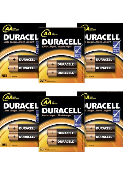 Duracell LR6/MN1500 Kartela AA Kalem Pil 2 x 6'lı