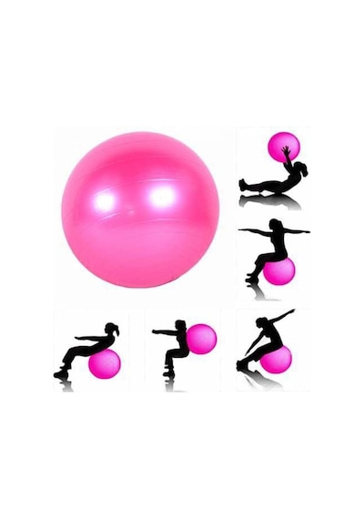 65 CM Kalın Büyük Boy Pilates ve Egzersiz Topu + Şişirme Pompası Mor