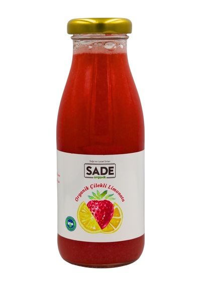 Sade Organik Çilekli Limonata 250 Ml