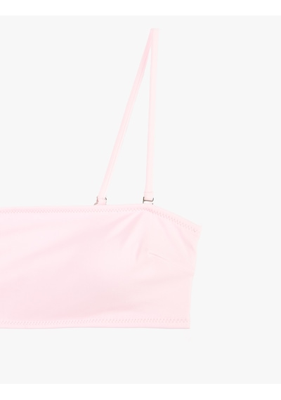 Koton Çıkarılabilir Askı Detaylı Straplez Bandeau Bikini Üstü Pembe 6sak10005mm Gül