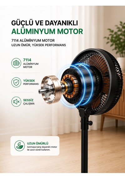 Breeze Mx-bs120 12 İnç Ayaklı Vantilatör 70w 3 Kademeli Sessiz Salınım Fonksiyonlu Vantilatör