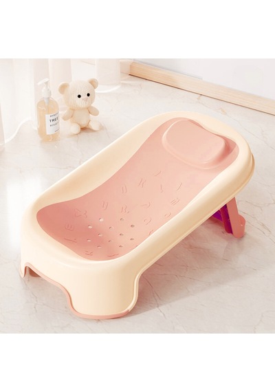 Katlanabilir Silikon Bebek Besleme Ve Yıkama Banyo Oturağı Alt Değiştirme Sehpası Pembe