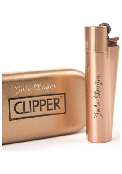 Mobgift İsme Özel Metal Taşlı Gazlı Çakmak Rose Gold