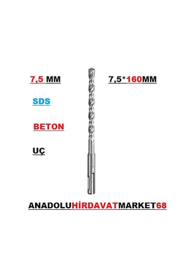 Nora Mermer Beton Delici Uç 7,5Mm Sds Matkap Ucu 7,5 160Mm