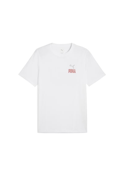 Puma Wardrobe Ess Graphic Tee Erkek Tişört Beyaz