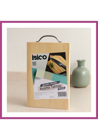 Gees Global Bambu Kesim Tahtası 18x28x1.7 Cm - Metal Kulplu Gbzs