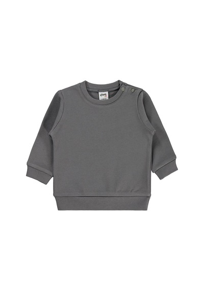 Civil Baby Düz Basic 6-18 Ay Sweatshirt - Gri Antrasit