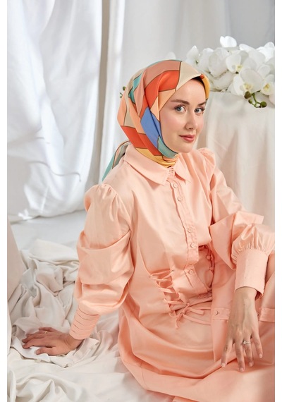 Silk Home %100 Twill İpek Eşarp S543 Yavruağzı