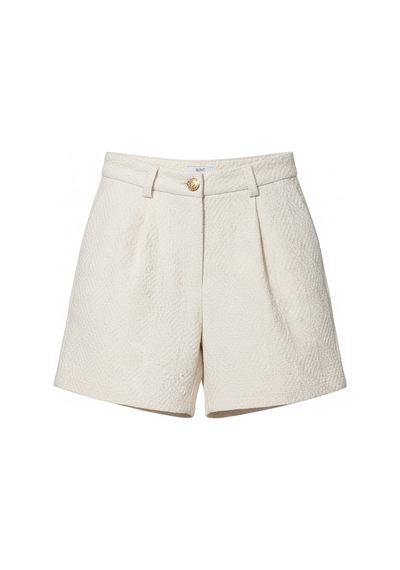 Xint Bej Pamuk Dokulu Oversize Şort 275467