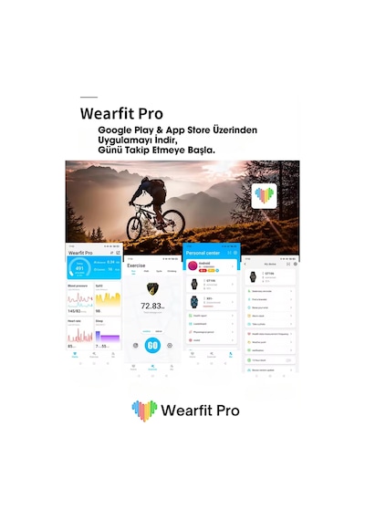 Wearfitpro Wearfit 7in1 Akıllı Kol Saati Smart Watch 7 Kordonlu Model:inç 49mm Tft Ekran Gri
