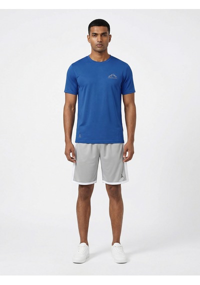 Orendahill Erkek Spor Tişört Hızlı Kuruyan Esnek Regular Fit Basic Gym Activewear Saks Mavi