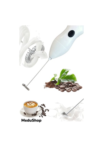 Süt, Kahve, Yumurta, Sos, Krema Köpürtücü. Kablosuz, Pilli. Barista Köpüğü-beyaz Plastik Diğer