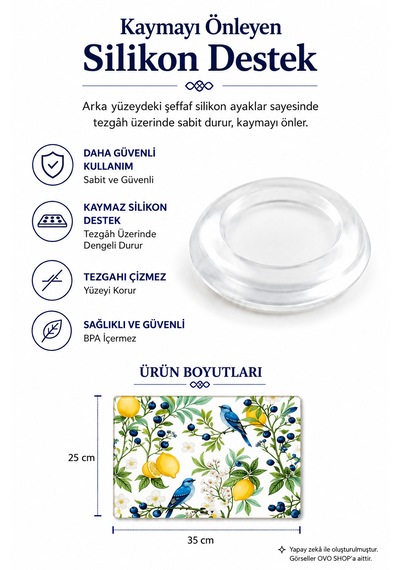 Cam Kesim Panosu Karışık Desenli 25 35 Renkli