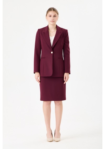Velnara Moda Klasik Tek Düğme Ceket & Astarlı Kısa Kalem - Etek Kadın Takım Elbise Koyu Mürdüm- Velnara Tasarımı Bordo Mürdüm - 918616456 Bordo Mürdüm Velnara Moda Klasik Tek Düğme Ceket & Astarlı Kısa Kalem - Etek Kadın Takım Elbise Koyu Mürdüm- Velnara Tasarımı Bordo Mürdüm - 918616456 Bordo Mürdüm