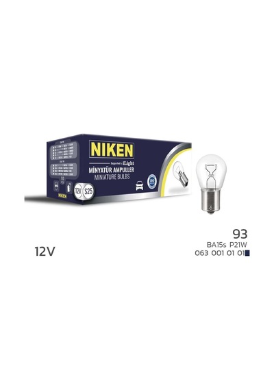 Niken 12v 93 Ampul P21w Ba15s 10 Lu