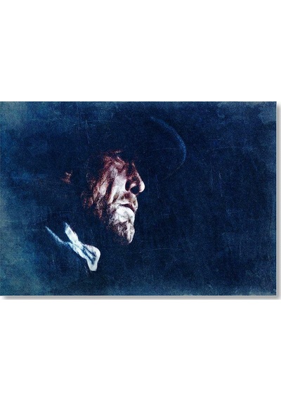 Cakasepetim Clint Eastwood Portresi Mavi Fon Ahşap Mdf Tablo