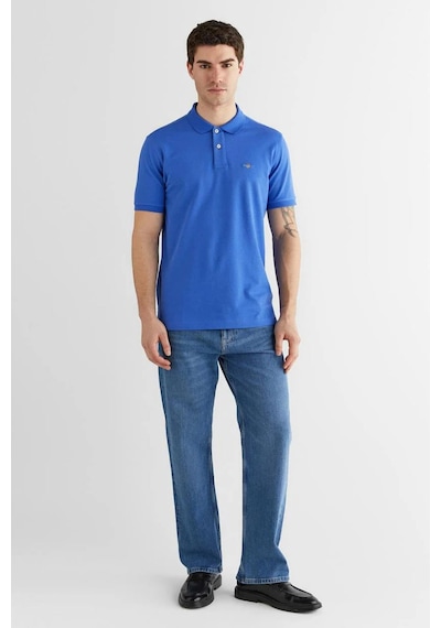 Gant Erkek Mavi Regular Fit Logolu Polo Yaka T-shirt-14705