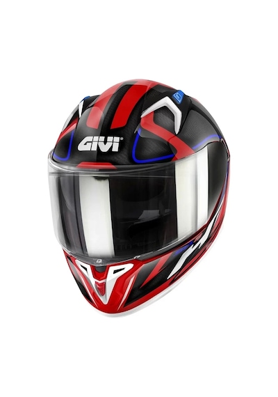Givi 50.8 Racer Kapalı Kask Beyaz Kırmızı Siyah