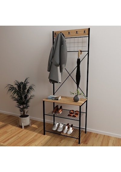 Dar Metal Portmanto, Elbise Askılığı, Vestiyer, Ayakkabılık 130