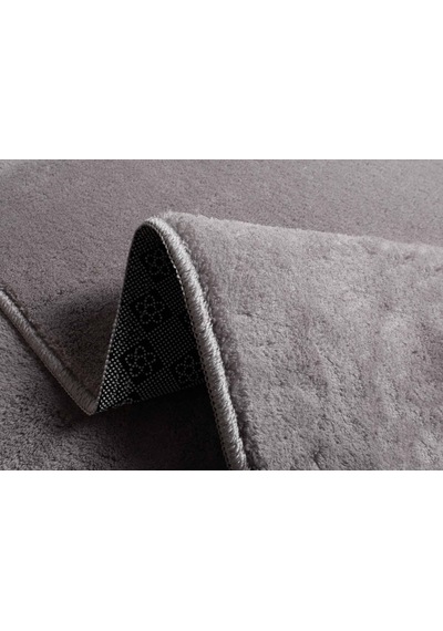 My Evilla Modern Dekoratif Örgü Saçaklı Simirna Peluş Halı Yolluk Açık Gri