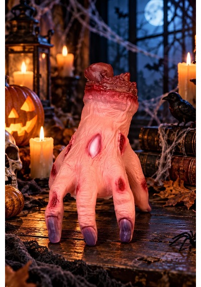 Halloween Cadılar Bayramı Hareketli Kesik El Dekoru Korku Temalı Parti Süsü Tüm Yaşlar