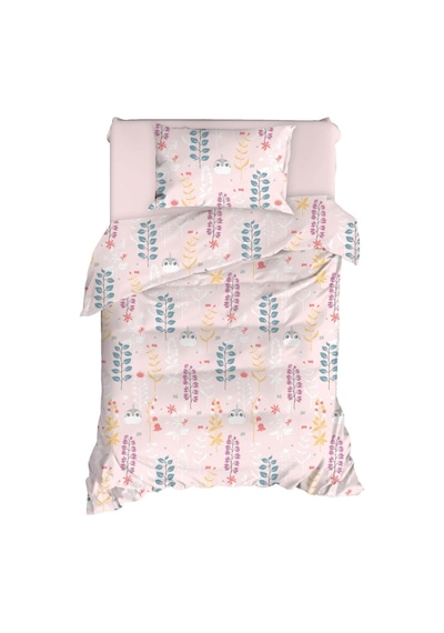 Eponj Home Tek Kişilik Pamuklu Nevresim Takımı 3 Parça Cikcik Desen Pembe / Yumuşak Dokulu Pembe