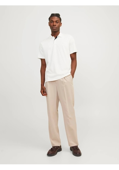 Jack & Jones Jack&jones Jprccrodney Erkek Polo T-shirt 12251180 Beyaz