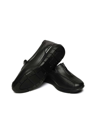 Bestello Bağcıksız Fermuar Detaylı Poli Taban Comfort 018-f226 Kadın Ayakkabı Siyah