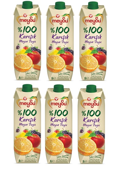 Meysu %100 Karışık Meyve Suyu 1 Lt X 6 Adet