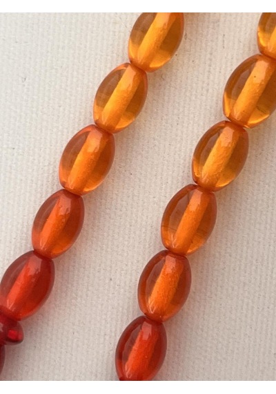 Oval Kesim Kokulu Toz Kehribar Tesbih 33lük 5mm A012