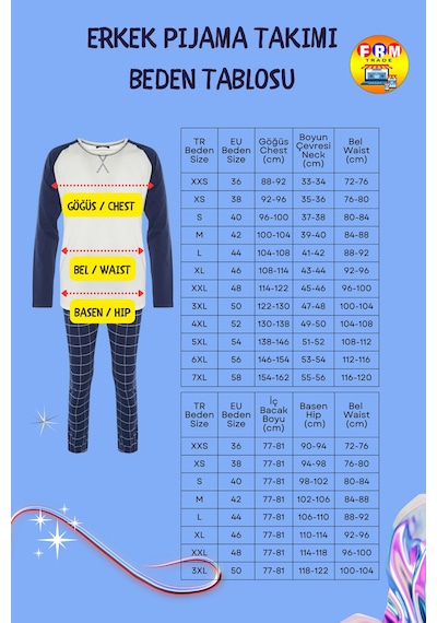 Frm Erkek Nakışlı Bisiklet Yaka Örme Pijama Takımı Fonksiyonel Dayanı Gri