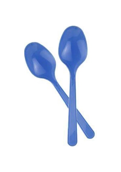 Vapa Plastik Mavi Sup Kaşık - Tatlı Kaşığı - 100 Adetlik 3 Paket - 300 Adet