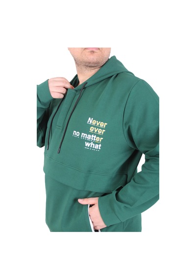 Moc Grande Mocgrande Büyük Beden Kapüşonlu Sweat Double Face Never 25706 Neftı Neftı