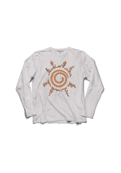 Kyuubı Seal Of Naruto Jınchuurıkı Logo Uzun Kollu Tişört (518426232)
