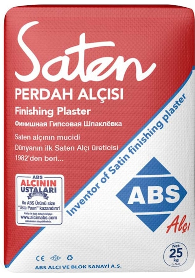 Abs Saten Alçı - Perdah Alçısı -Birinci Kalite - Hızlı Kargo