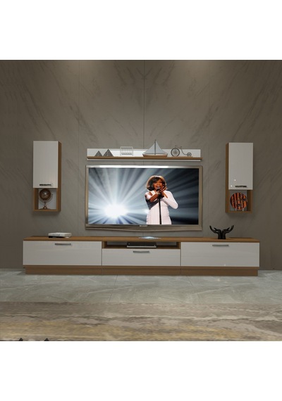 Decoraktiv Trendstyle 270da Slm Tv Ünitesi Tv Sehpası - Ceviz Beyaz Ahşap - Beyaz Decoraktiv Trendstyle 270da Slm Tv Ünitesi Tv Sehpası - Ceviz Beyaz Ahşap - Beyaz