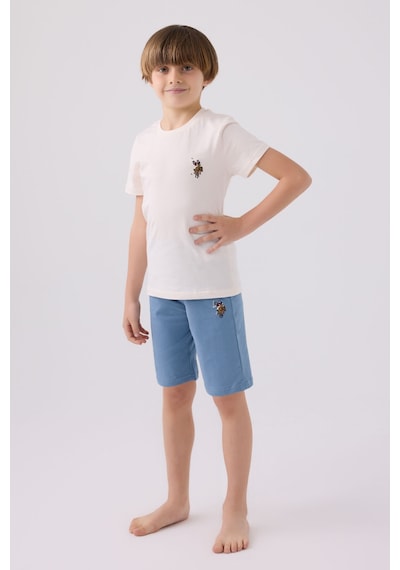 U.S. Polo Assn. U.s. Polo Assn Erkek Çocuk Beyaz Bermuda Takım Beyaz