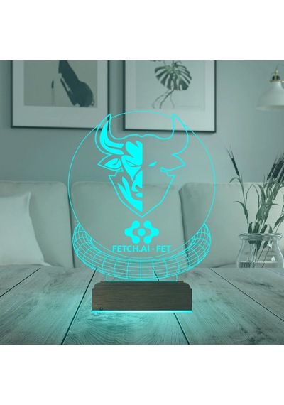 Luvivia Crypto Fetch Ai Fet Coin Kripto Finans 3d Lamba - Masa Gece Lambası Şeffaf