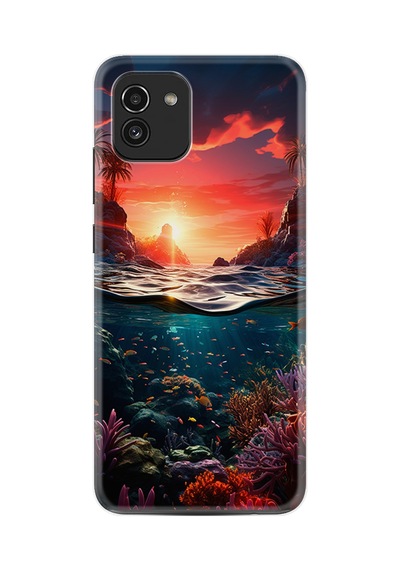 Samsung Galaxy Uyumlu A03 Kılıf Boutique Baskılı Resimli Okyanus Pcode -067