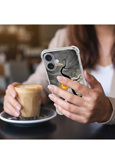 Printify Tecno Spark7t İle Uyumlu Simya Serisi Sarmal Yolculuk Tasarımlı Uv Baskılı Köşe Korumalı Antişok Kılıf Şeffaf