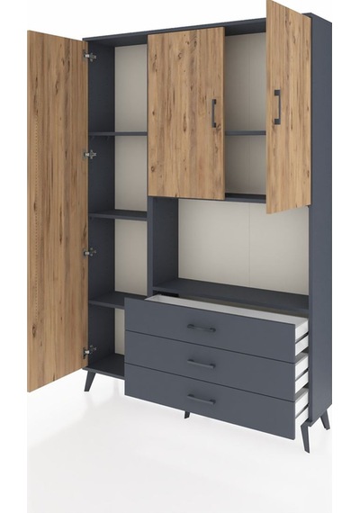 Arges Dolap 6 Raflı 3 Çekmeceli 3 Kapaklı 132x30x195 Antrasit... Antrasit Arges Dolap 6 Raflı 3 Çekmeceli 3 Kapaklı 132x30x195 Antrasit... Antrasit