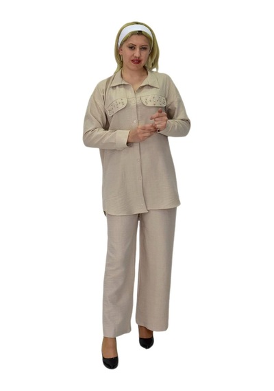 Kadın Ayrobin İkili Bluz Pantolon Takım Bgl-st03710 001