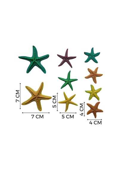 9 Lu Set Denizyıldızı Akvaryum Dekoru Tropikal Akvaryum Süsü Karışık Renk Dnzyld, One Size