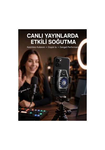 Telefon Soğutucu Fan Güçlü Hava Akışı İle Etkili Soğutma Belirtilmemiş