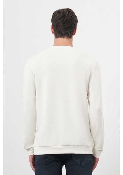 Morven Erkek Ekru Trend Bisiklet Yaka Sweat-shirt 25ks063002454 Ekru Ekru